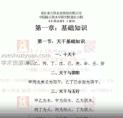 卜灵子（丁健恒）老师《杨公风水择日课》23集视频+基础课程网盘下载插图