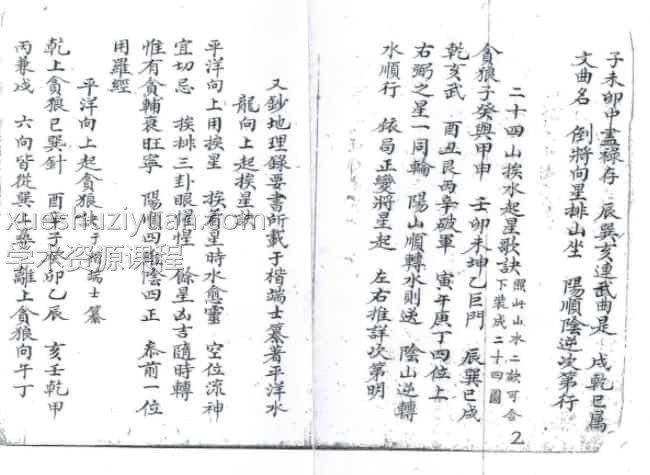 古籍书 三元二十四山挨山起星秘旨pdf插图