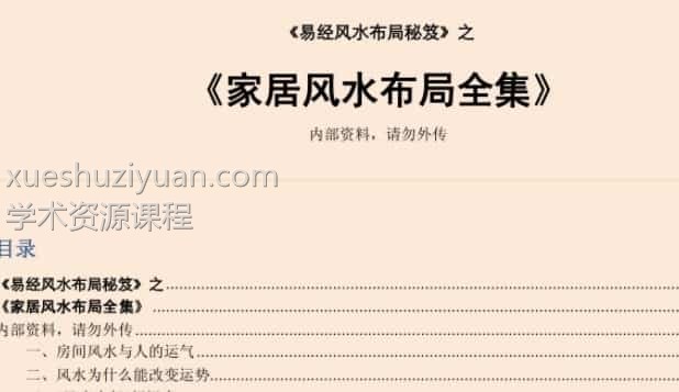 易经风水布局秘笈之《家居风水布局全集》插图