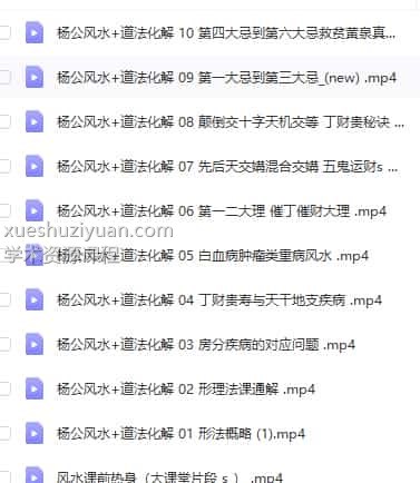 唐法峻杨公真传风水+风水道法化解视频11集 阿里云盘百度盘下载插图1