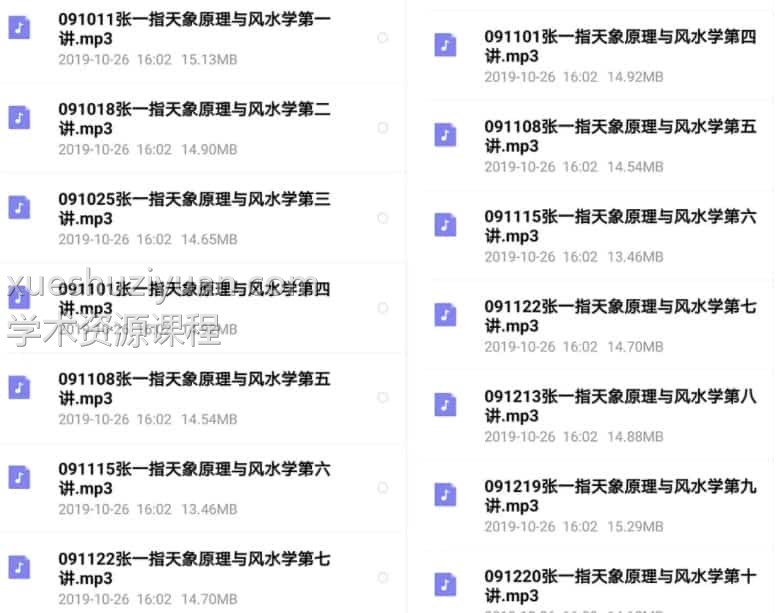 张一指天象原理与风水学课程录音共10讲下载百度盘插图