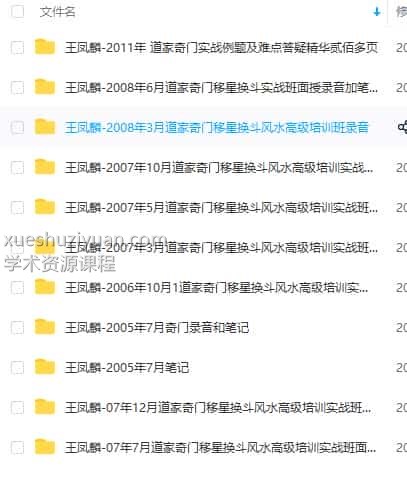 王凤麟 奇门移星换斗面授录音加笔记全集插图