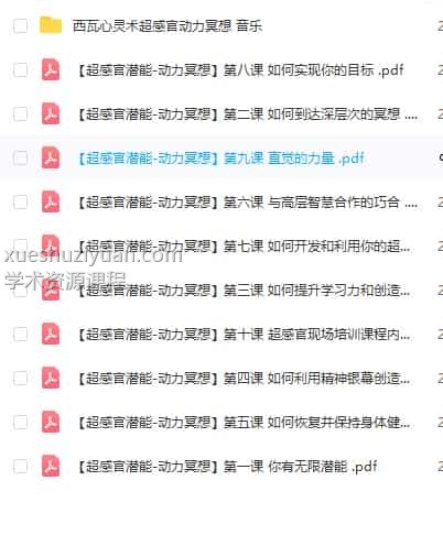 动力冥想-西瓦心灵术-超感官潜能pdf文件+音频插图