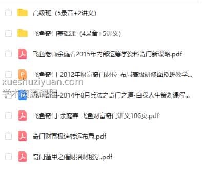 飞鱼奇门方位造运班-初级+高级视频教程+讲义插图