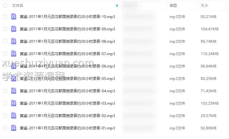 【梅花】黄鉴-2011年1月元旦花都面授录音约30小时录音+学习总结插图 【梅花】黄鉴-2011年1月元旦花都面授录音约30小时录音+学习总结插图