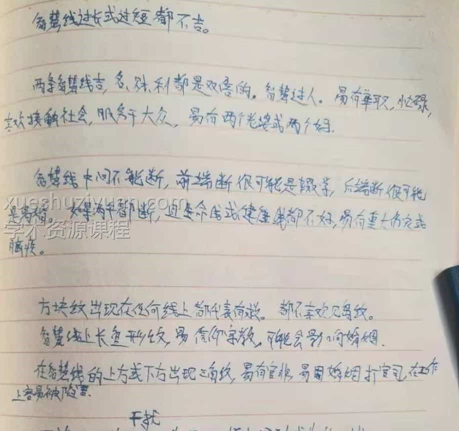 叶氏手相叶飘然手相录音5个，每个1小时多+手写笔记23页插图