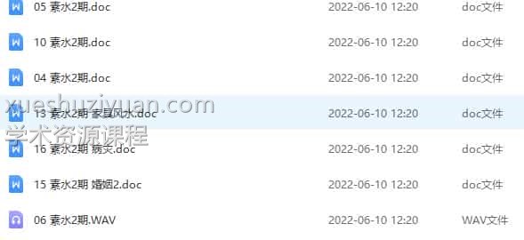 素水讲座第二期 素水 盲派八字命理第五期录音+资料插图