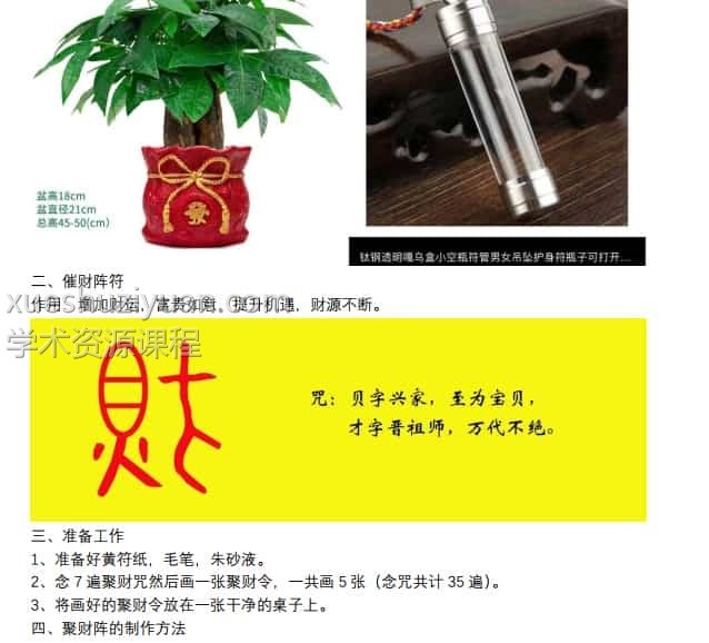 法渊《如意门聚财阵秘法》文档+录音文件插图