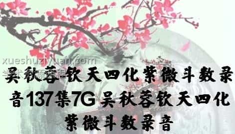 吴秋蓉-钦天四化紫微斗数录音137集插图