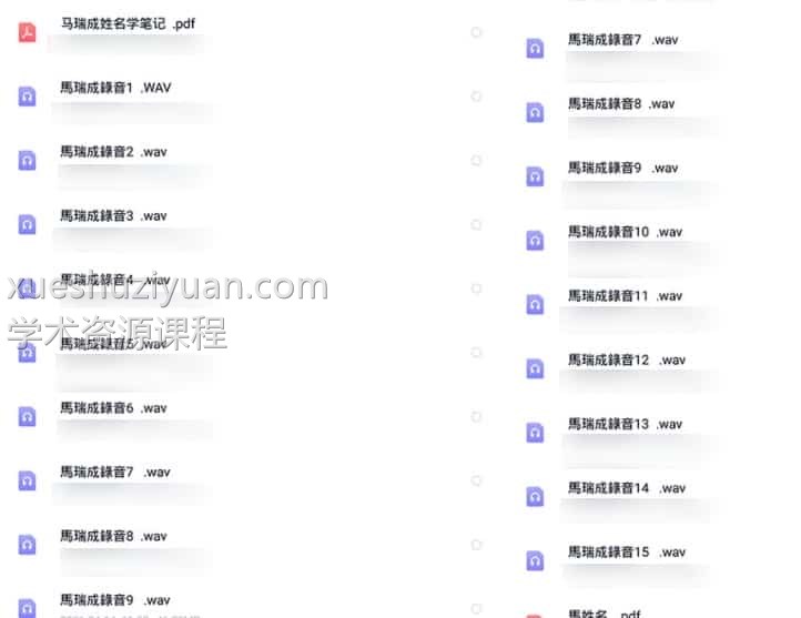 马瑞成姓名学录音15集+资料插图