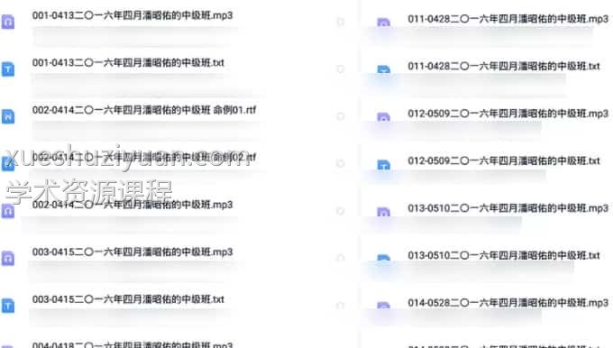 潘昭佑2016八字中级班录音16集 下载解压插图