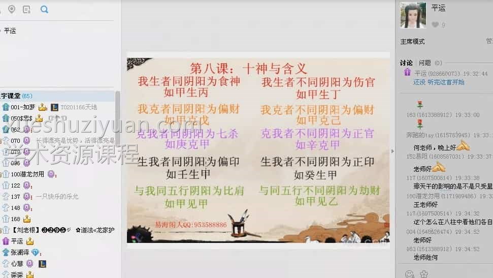 易海闲人 何老师平运八字入门与提高进阶学习25课时视频资源插图