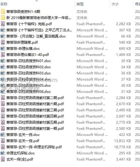 蔡昔琼八字资料大全+网络教学内部资源合集插图1