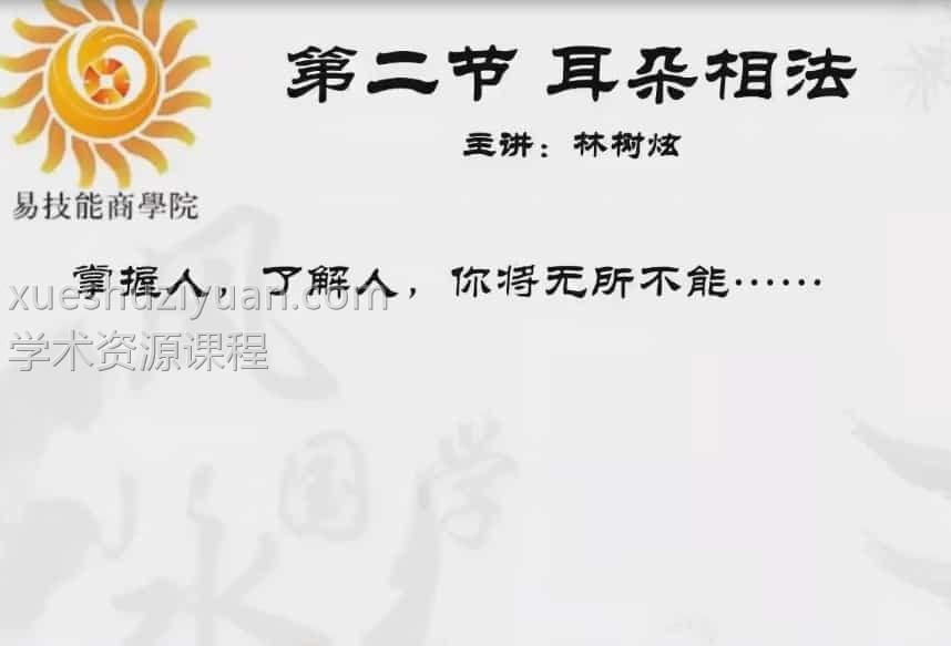 林树炫 观人知心 林树炫观相知心课程视频6集插图