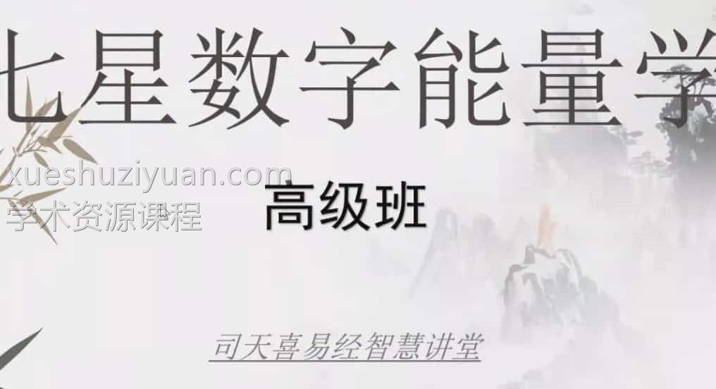 司天喜老师《数字能量学》手机号码高级班插图