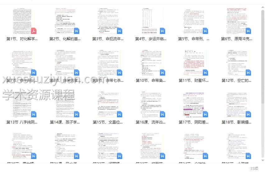 民间盲派八字化解电子文档 35份插图