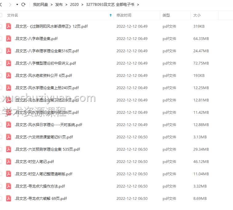 吕文艺 全部电子书15本pdf择日八字 六爻时空百度盘下载插图