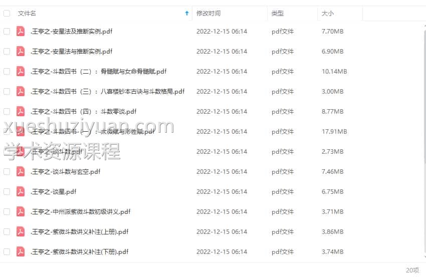 王亭之-紫微斗数Pdf电子书20册全部合集插图1