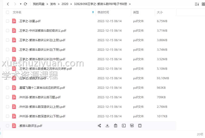 王亭之-紫微斗数Pdf电子书20册全部合集插图