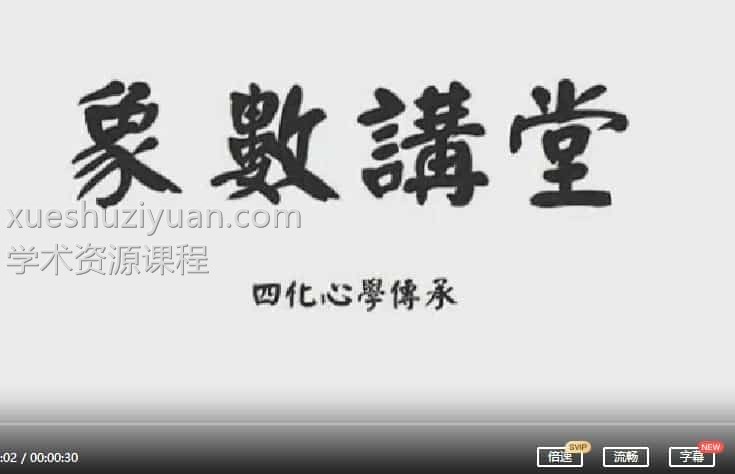 象数心学紫微斗数四化心学传承视频7集+讲义插图