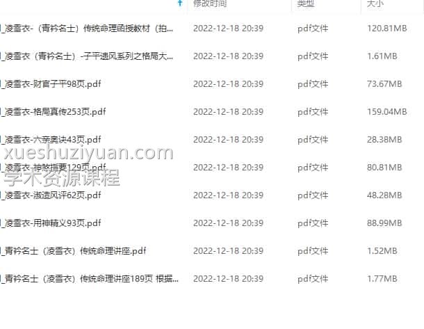 凌雪衣-南传子平弟子班6本绝密内部八字资料插图1
