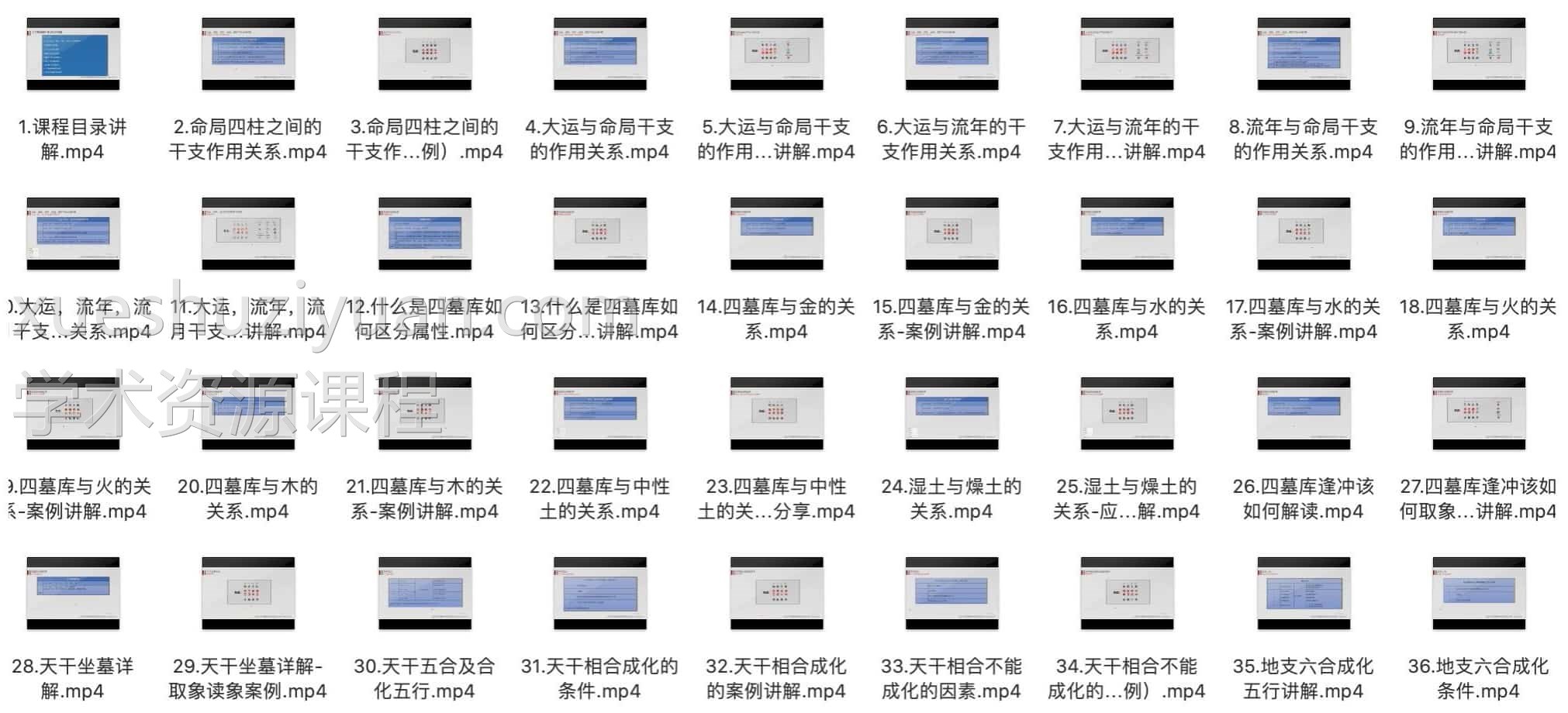 北源八字进阶深入学习四（大运流年墓库合会）72集视频插图1