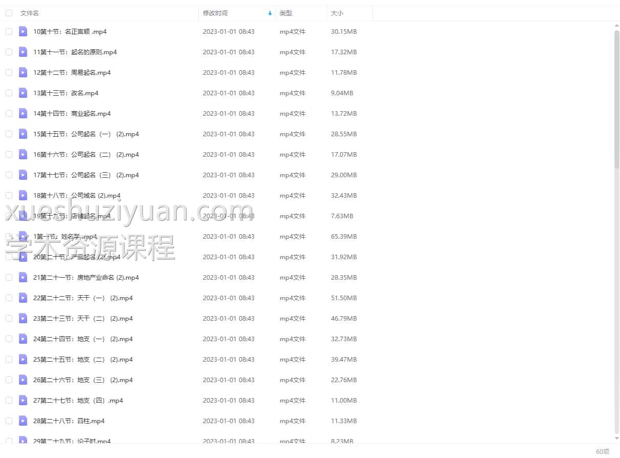 宋慧彬 姓名学初级视频课程60集插图
