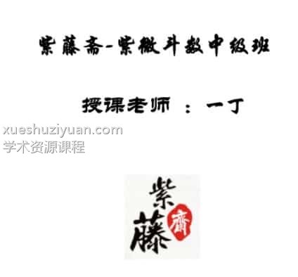 紫藤斋 紫微斗数初级班+紫微斗数中级班 录音课程  一丁老师插图