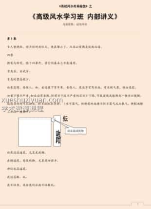 高级风水学习班 内部讲义.pdf插图 高级风水学习班 内部讲义.pdf插图