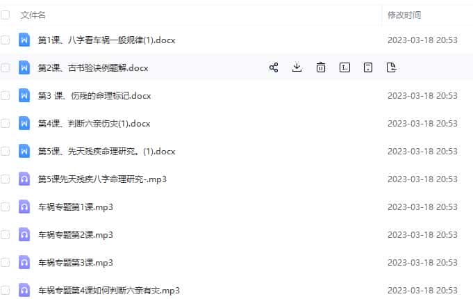 高德臣盲派神煞专题21录音+21文档插图