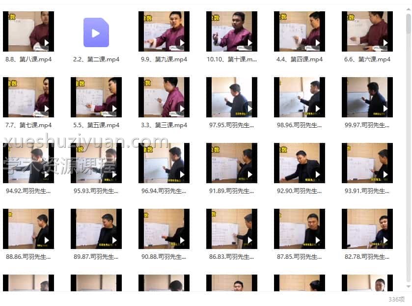 司羽先生《周易象数函授班高级班》视频课程336集 大合集插图1