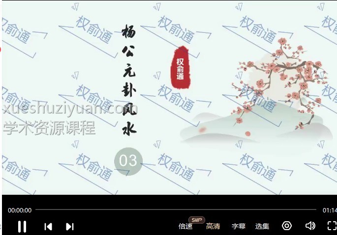 权俞通杨公元卦风水27集视频合集插图