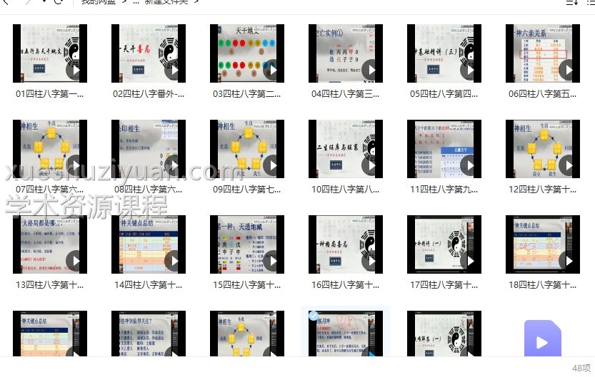 易熵戊阳第一期弟子班八字 课程48集视频+课件pdf插图