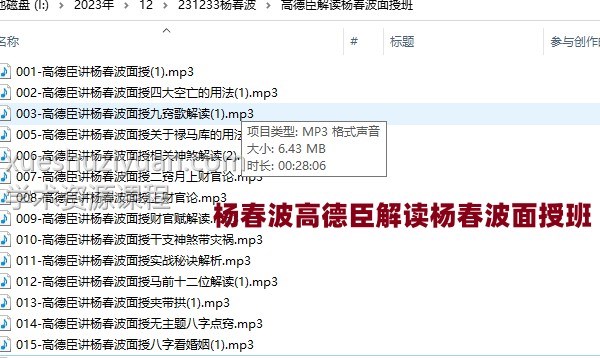 高德臣解读杨春波面授班插图