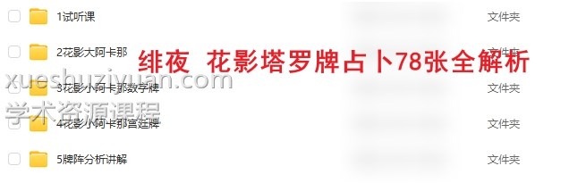 绯夜 花影塔罗牌占卜78张全解析插图